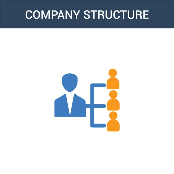 Zweifarbiges Unternehmen Strukturkonzept Vektor Symbol Farbe Firma Structure Vector Illustration — Stockvektor