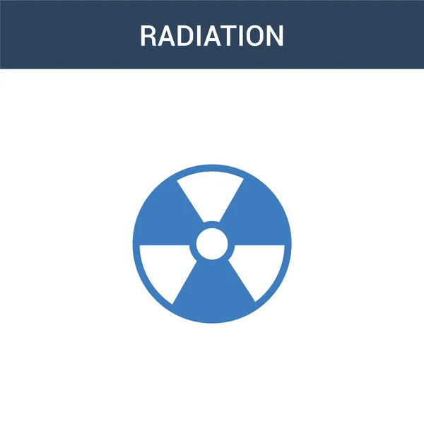 Dos Icono Vector Concepto Radiación Color Ilustración Del Vector Radiación — Archivo Imágenes Vectoriales