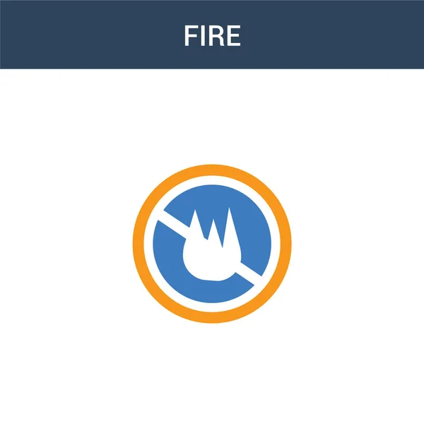 Two Colored Fire Concept Vector Icon Color Fire Vector Illustration — Stock Vector