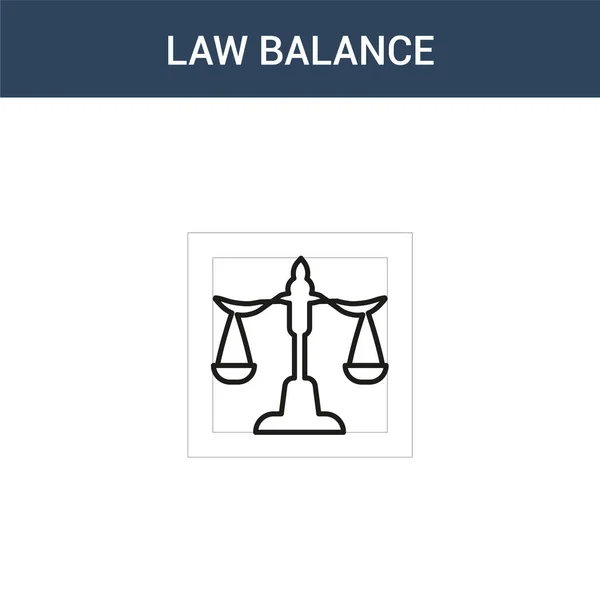 Dwa Kolorowe Prawo Równowaga Koncepcja Wektor Ikona Prawa Kolorów Równowaga — Wektor stockowy