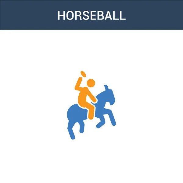 Zweifarbige Horseball Konzept Vektor Symbol Farbige Horseball Vektor Illustration Isoliertes — Stockvektor