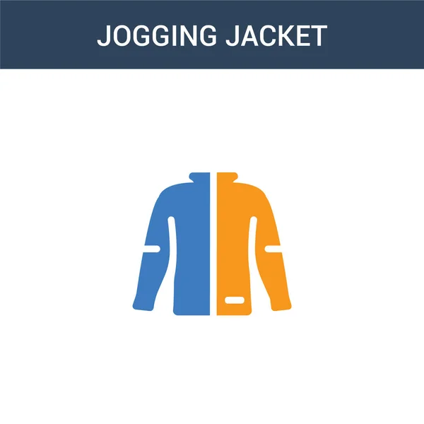 Dos Colores Jogging Chaqueta Concepto Vector Icono Color Jogging Chaqueta — Archivo Imágenes Vectoriales