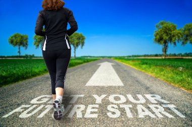 Sizin gelecekteki başlamış kavramı almak. Kelimeleri yolda