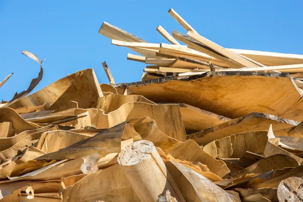 Trucioli di legno per una combustione di biomassa — Foto Stock