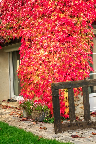 Casa de campo tradicional a principios de otoño — Foto de Stock