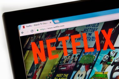 Paris, Fransa - 15 Aralık 2016: Netflix ana Web sitesi. Netflix A.ş. 1997 tarihinde kurulan Amerikan çokuluslu eğlence şirketidir. Konusunda uzmanlaşmış ve akış ortamı sağlar ve vide