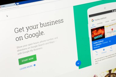 Paris, Fransa - 03 Ocak 2017: ana sayfasında Google iş S