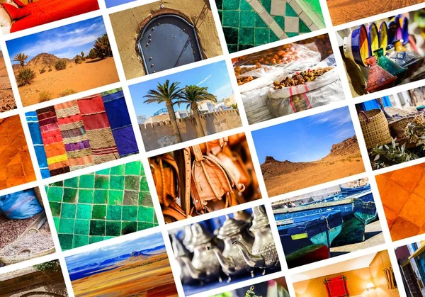 Composición que muestra los detalles del país marroquí — Foto de Stock