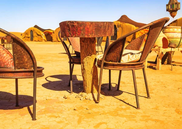 Tradizionale ostello nomade berbero nel deserto Marocco — Foto Stock