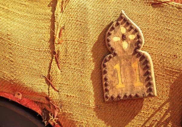 Bedouin Berber nomad tent detail in the desert Morocco — Stock Photo, Image