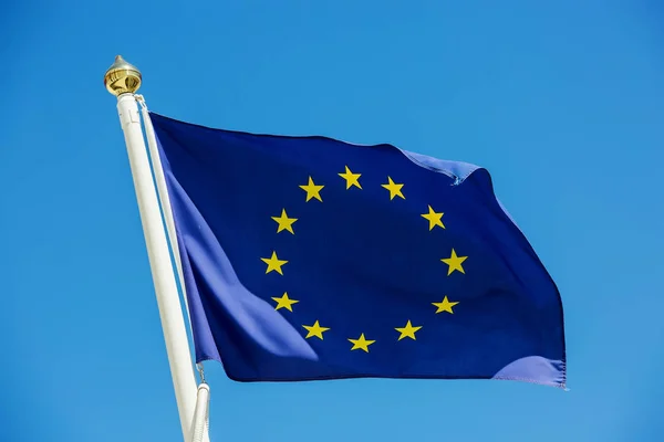 Standard waving flag of the European Union — Stock Photo, Image