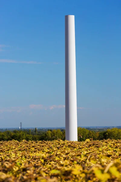 Installatie van een windturbine in wind farm bouwplaats — Stockfoto