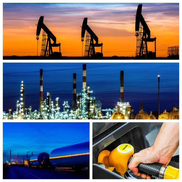 Collage of Power and energy concepts and products — Stock Photo, Image