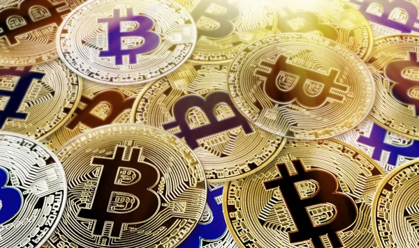 Sanal para arka plan (sanal sikkeleri kavramı Bitcoin Cryptocurrency)