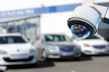 CCTV kamera veya gözetim sistemi izleme araba satıcısı için