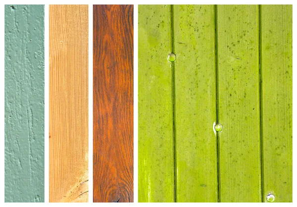 Farbenfrohe Holzcollage, fertig zusammengestellte Bilder — Stockfoto
