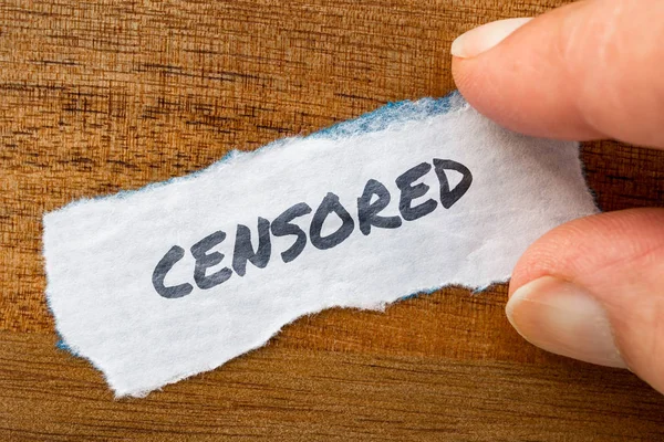 Word Censored Concept Theme Written Old Paper Grunge Background — Stock Photo, Image