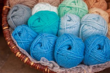 coloreful topları woolunder güneşli gün