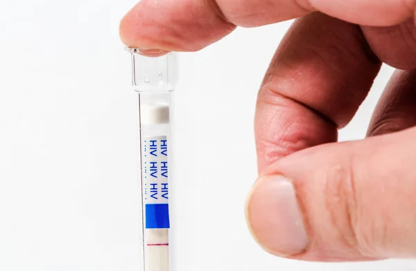 Focus on an HIV self-test with seronegative result — Stock Photo, Image