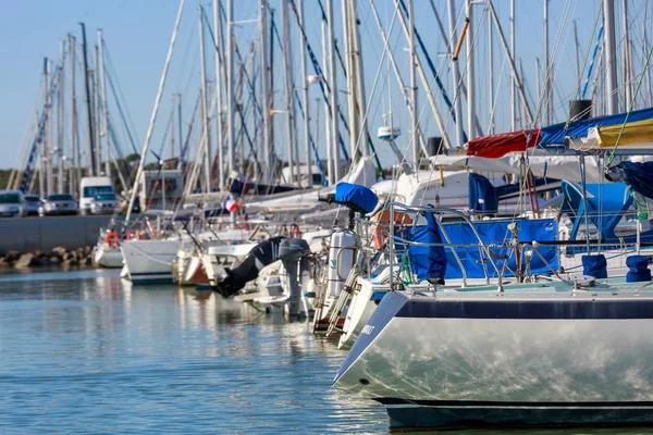 Fleet of yacht in a row — Stock Photo, Image