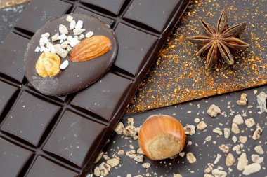 çeşitli zanaat çikolata bar arka plan