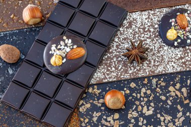 çeşitli zanaat çikolata bar arka plan