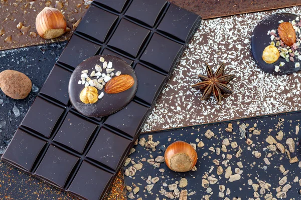 çeşitli zanaat çikolata bar arka plan