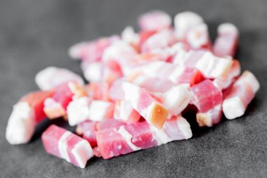 Vintage bir arka plan üzerine pastırma füme