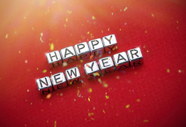 Καλή Χρονιά 2020 ευχετήρια κάρτα με κύβο τύπου λέξης — Φωτογραφία Αρχείου