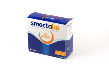 Box Smectalia, genel marka Smecta, akut ishalle savaşmak için kullanılan ilaç.