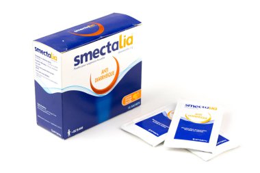 Box Smectalia, genel marka Smecta, akut ishalle savaşmak için kullanılan ilaç.