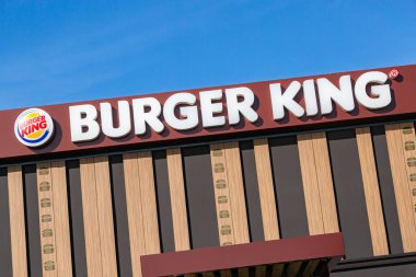 Cognac, France - February 21, 2020:Storefront of the Burger King restaurant. Burger king is a large American fast food chain with more than 13,000 points of sale in 88 countries