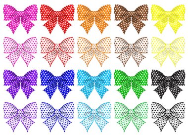 20 benekli yay koleksiyonu hediye, düğün, kartvizit ve hediye kuponu yapmak için mükemmeldir.