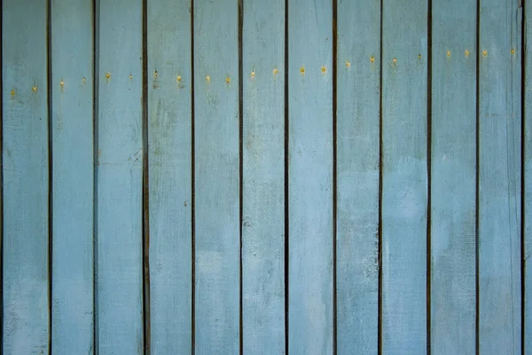 Old wooden fence shabby turquoise paint texture — Stock Photo, Image