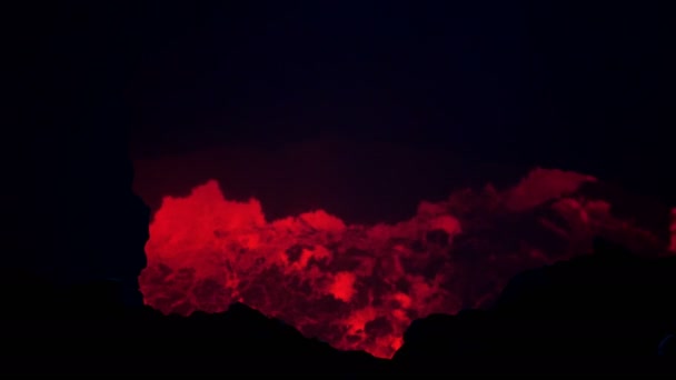 Volcán Masaya Quemando Caldera Nicaragua Masaya Una Caldera Ubicada Masaya — Vídeos de Stock