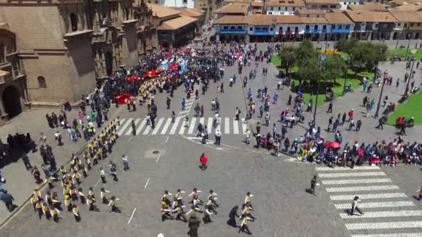 Cusco Katedrála Letecké Drone Střešní Pohled Katedrála Bazilika Nanebevzetí Panny — Stock video