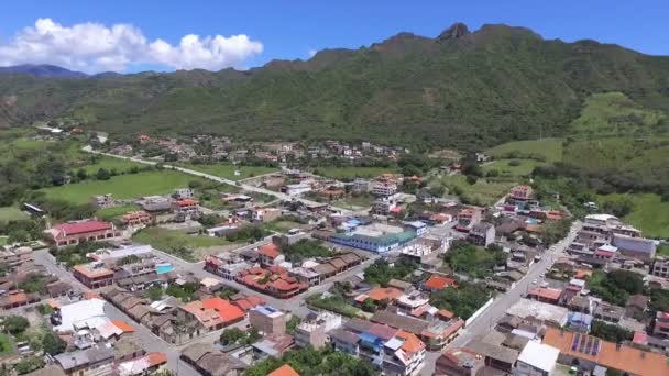 Vista Ciudad Vilcabamba Ecuador Desde Azotea Del Hotel — Vídeos de Stock