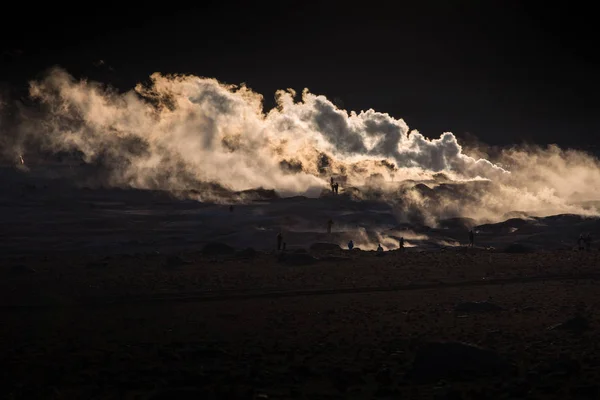 Gayzer Sol de Manana, Altiplano, Bolivya — Stok fotoğraf