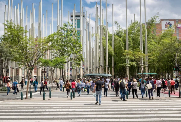 Medellin, Colombia - 06 oktober 2016: weergave van het centrum van Medellin, — Stockfoto