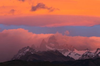 Mount Fitz Roy, Los Glaciares Milli Parkı, Patagonia, Argentin