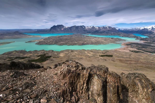 Göl Belgrano, Perito Moreno Ulusal Pa Mount Leon'dan görüntülemek — Stok fotoğraf