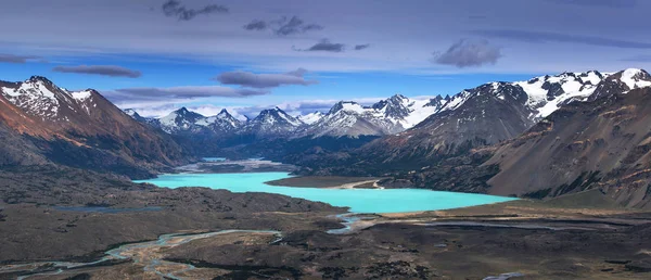 Vista do Monte Leon ao lago Belgrano, Perito Moreno National Pa — Fotografia de Stock
