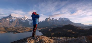 Milli park Torres del Paine, Patagonia, Chi fotoğrafçı