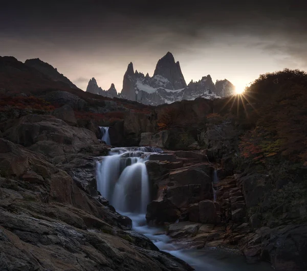 Sunset on Mount Fitz Roy, Patagonia, Argentina — Stock Photo, Image