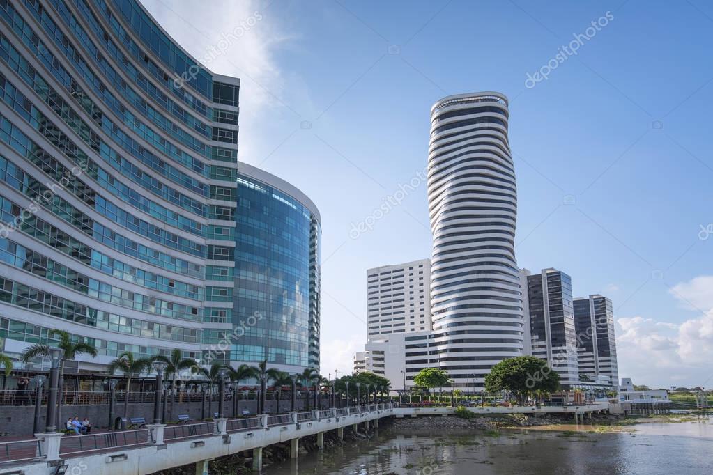 GUAYAQUIL, ECUADOR, FEBRUARY 2017. View of the Malecon