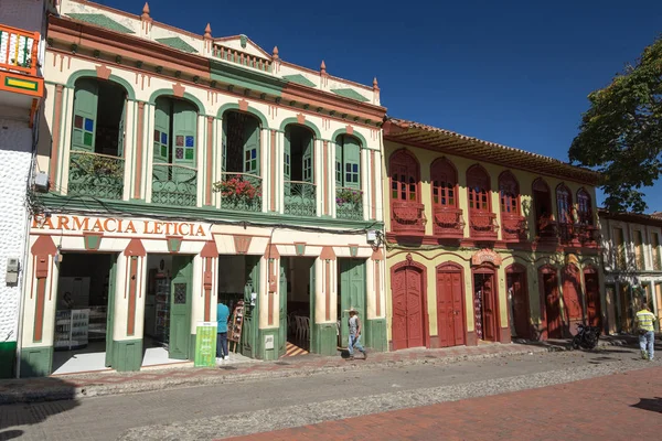 ジェリの植民地時代の都市のジェリコ, コロンビア, 2 月 2 日: 通り — ストック写真
