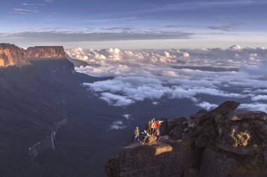 Mount Roraima, Venezuela - 11 Ocak 2018: Turist o grup