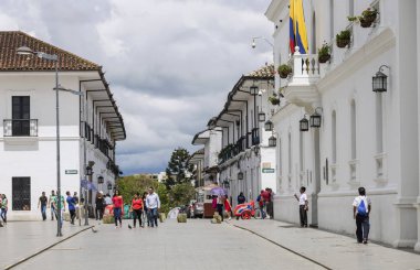 Popayan, Kolombiya - 19 Kasım 2017: Popayan merkezidir 
