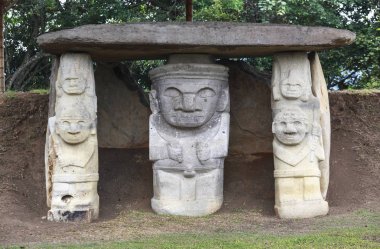 San Agustn Arkeoloji Parkı,: Huila, Colombia putlara