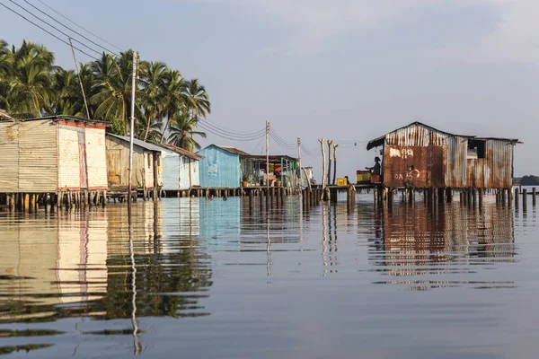 Houses on stilts in the village of Ologa, Lake Maracaibo, Venezu